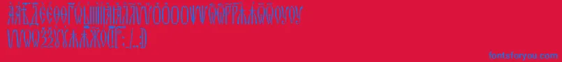 ZlatoustUcs Font – Blue Fonts on Red Background