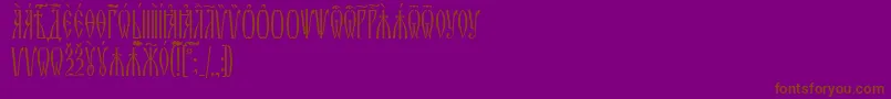 ZlatoustUcs Font – Brown Fonts on Purple Background