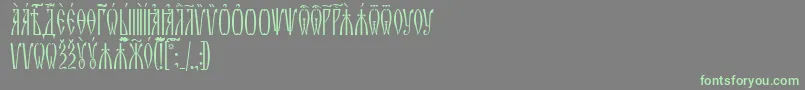 ZlatoustUcs-Schriftart – Grüne Schriften auf grauem Hintergrund