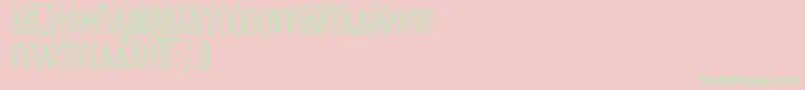 ZlatoustUcs Font – Green Fonts on Pink Background