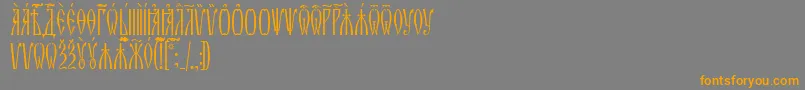 ZlatoustUcs Font – Orange Fonts on Gray Background