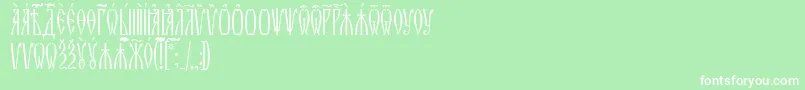 ZlatoustUcs Font – White Fonts on Green Background