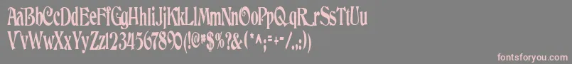 DancingRegular Font – Pink Fonts on Gray Background