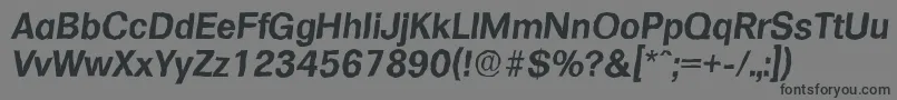 FormulaantiqueBolditalic Font – Black Fonts on Gray Background