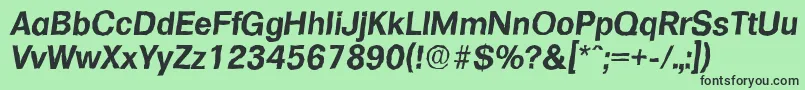 FormulaantiqueBolditalic Font – Black Fonts on Green Background