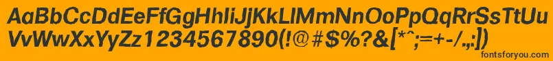 FormulaantiqueBolditalic Font – Black Fonts on Orange Background