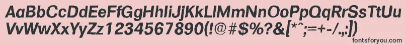 Шрифт FormulaantiqueBolditalic – чёрные шрифты на розовом фоне
