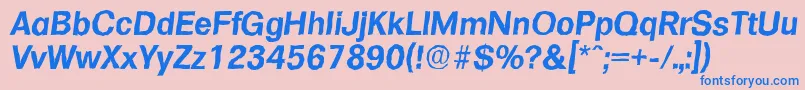 フォントFormulaantiqueBolditalic – ピンクの背景に青い文字