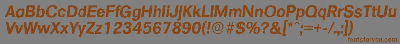 FormulaantiqueBolditalic Font – Brown Fonts on Gray Background