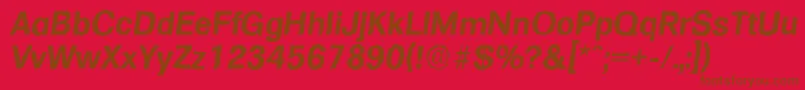 FormulaantiqueBolditalic-fontti – ruskeat fontit punaisella taustalla