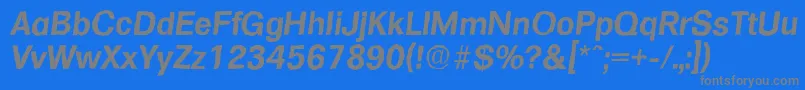 Шрифт FormulaantiqueBolditalic – серые шрифты на синем фоне