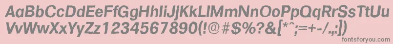 FormulaantiqueBolditalic-Schriftart – Graue Schriften auf rosa Hintergrund