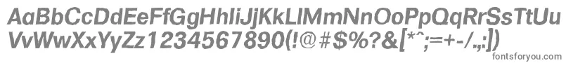 フォントFormulaantiqueBolditalic – 白い背景に灰色の文字
