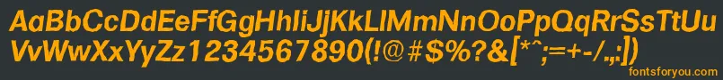 FormulaantiqueBolditalic Font – Orange Fonts on Black Background