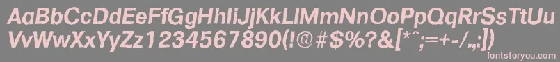 フォントFormulaantiqueBolditalic – 灰色の背景にピンクのフォント