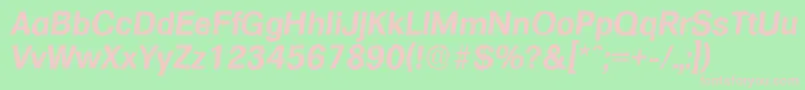 フォントFormulaantiqueBolditalic – 緑の背景にピンクのフォント