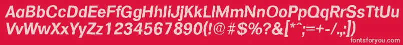 FormulaantiqueBolditalic Font – Pink Fonts on Red Background