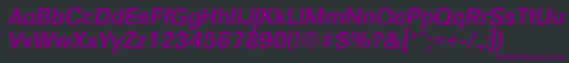 Шрифт FormulaantiqueBolditalic – фиолетовые шрифты на чёрном фоне