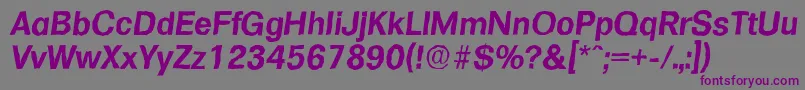 Шрифт FormulaantiqueBolditalic – фиолетовые шрифты на сером фоне