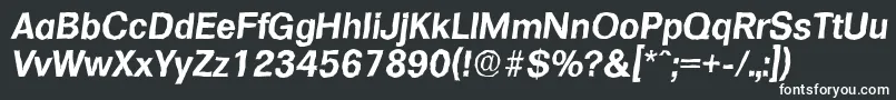 Шрифт FormulaantiqueBolditalic – белые шрифты на чёрном фоне