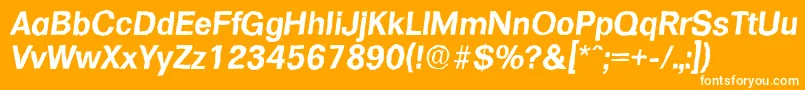 FormulaantiqueBolditalic Font – White Fonts on Orange Background
