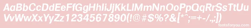 FormulaantiqueBolditalic Font – White Fonts on Pink Background