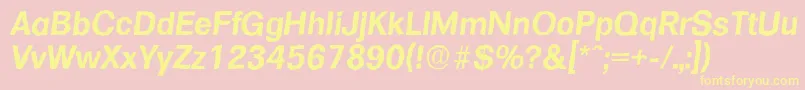 FormulaantiqueBolditalic Font – Yellow Fonts on Pink Background