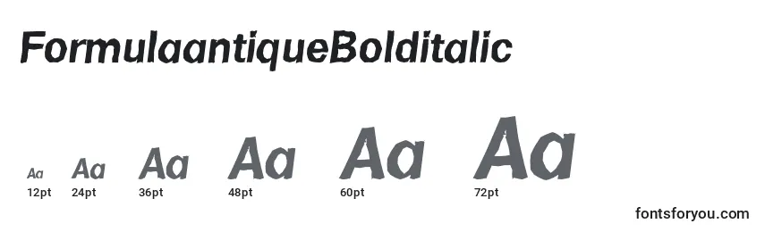 FormulaantiqueBolditalic-fontin koot