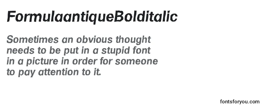 FormulaantiqueBolditalic Font
