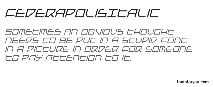 FederapolisItalic Font
