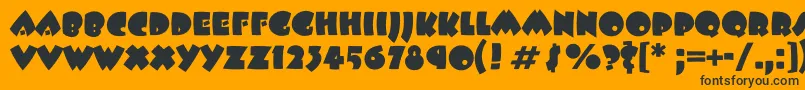 Beeskneesc Font – Black Fonts on Orange Background