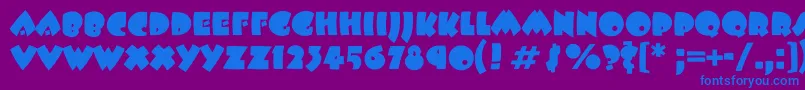 Beeskneesc Font – Blue Fonts on Purple Background