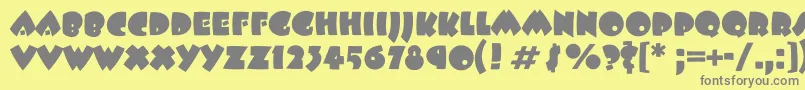 Beeskneesc Font – Gray Fonts on Yellow Background