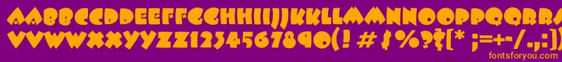 Beeskneesc Font – Orange Fonts on Purple Background