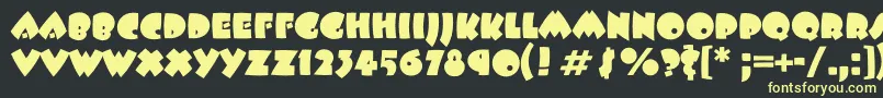 Beeskneesc Font – Yellow Fonts on Black Background