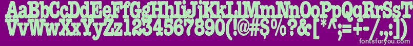 Weitere Informationen zur Boccitext13Bold-Schriftart Boccitext13Bold-Schriftart – Grüne Schriften auf violettem Hintergrund
