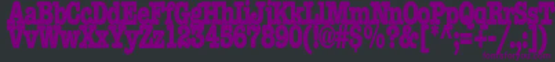 Boccitext13Bold-Schriftart – Violette Schriften auf schwarzem Hintergrund