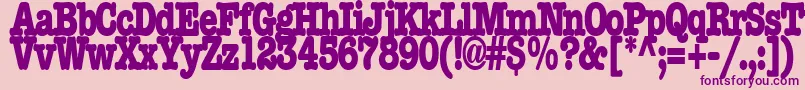 Boccitext13Bold Font – Purple Fonts on Pink Background