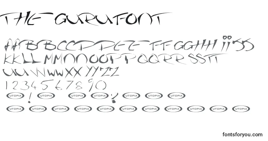 The Guru Font-fontti – aakkoset, numerot, erikoismerkit