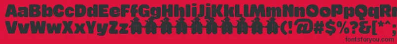 TabardoFontFfp Font – Black Fonts on Red Background