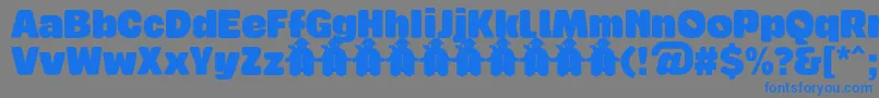 TabardoFontFfp-Schriftart – Blaue Schriften auf grauem Hintergrund