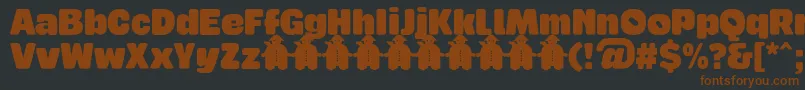 Czcionka TabardoFontFfp – brązowe czcionki na czarnym tle