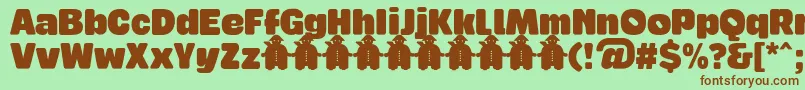 TabardoFontFfp Font – Brown Fonts on Green Background