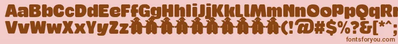 TabardoFontFfp Font – Brown Fonts on Pink Background