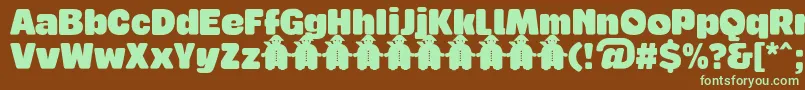 TabardoFontFfp Font – Green Fonts on Brown Background