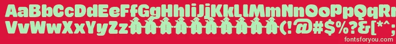 TabardoFontFfp Font – Green Fonts on Red Background