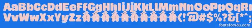 Police TabardoFontFfp – polices roses sur fond bleu