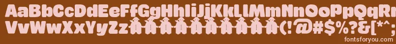 TabardoFontFfp Font – Pink Fonts on Brown Background