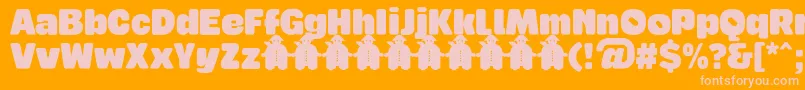 TabardoFontFfp Font – Pink Fonts on Orange Background