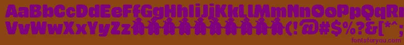 TabardoFontFfp Font – Purple Fonts on Brown Background